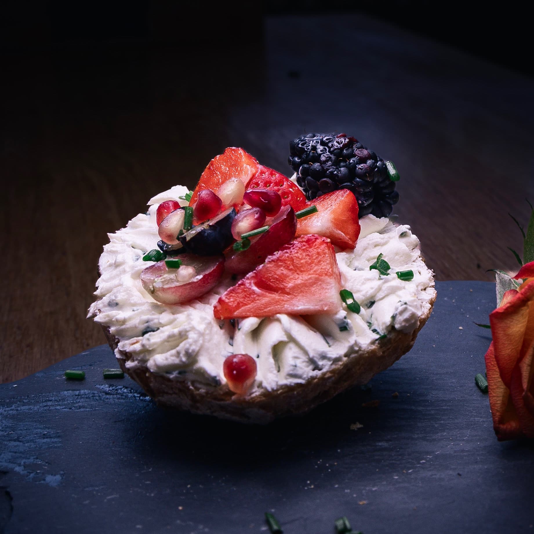 Halbe Deluxe – Frischkäse & Obst